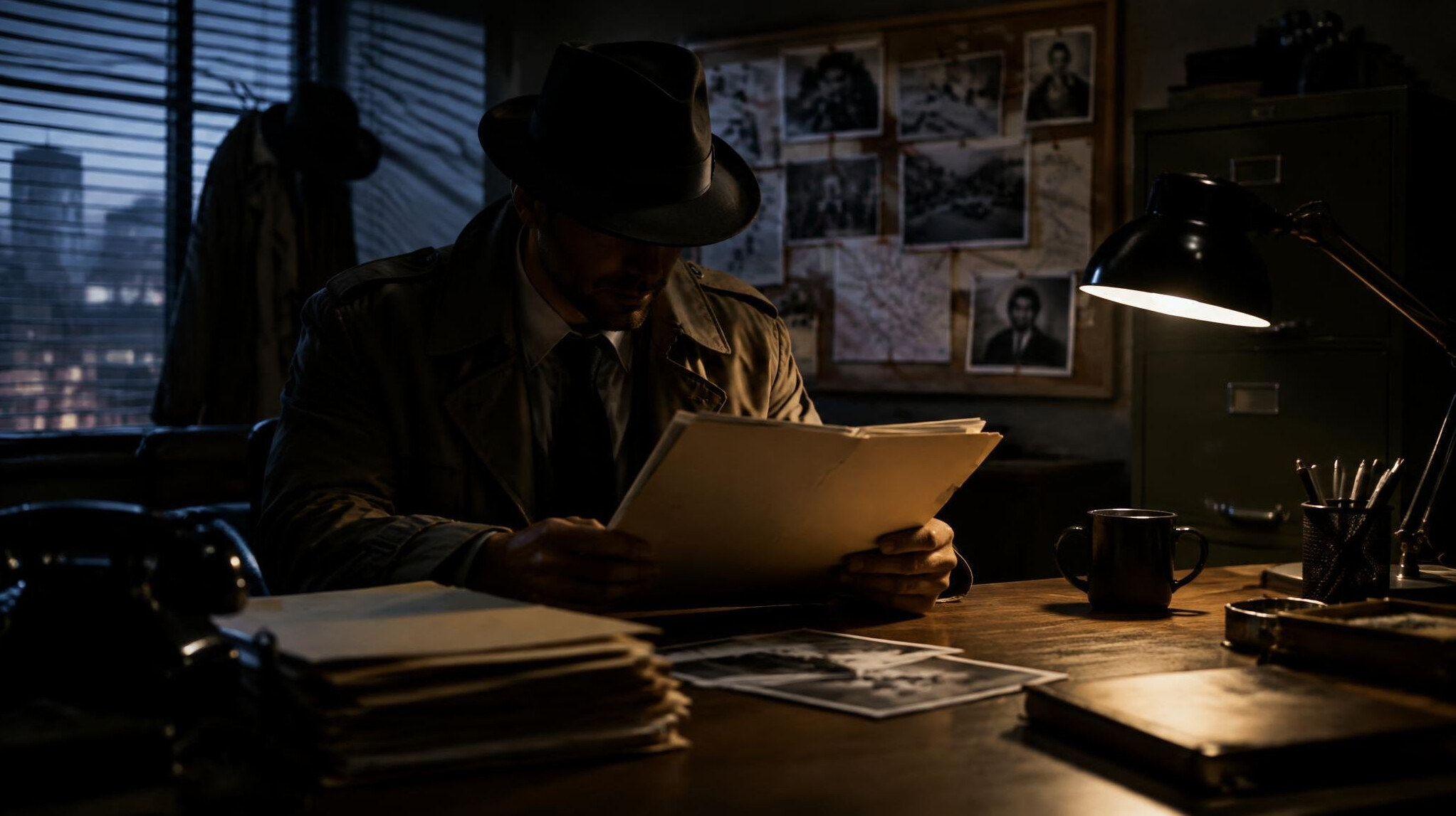 detective in shadows