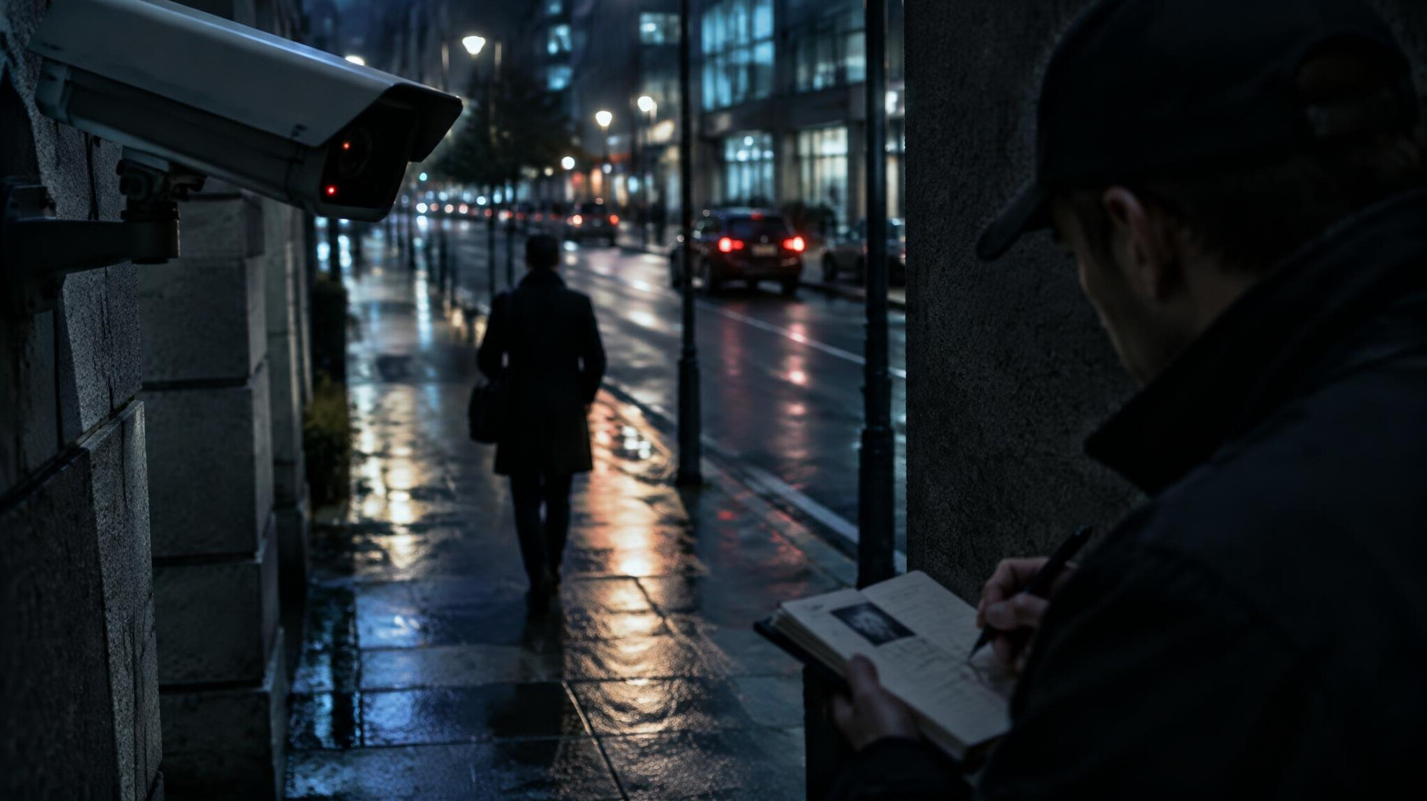 surveillance camera in city